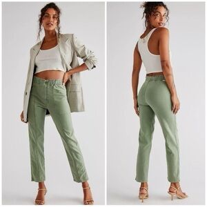 MOTHER jeans olive size 26 - MOTHER green pants paper bag waist